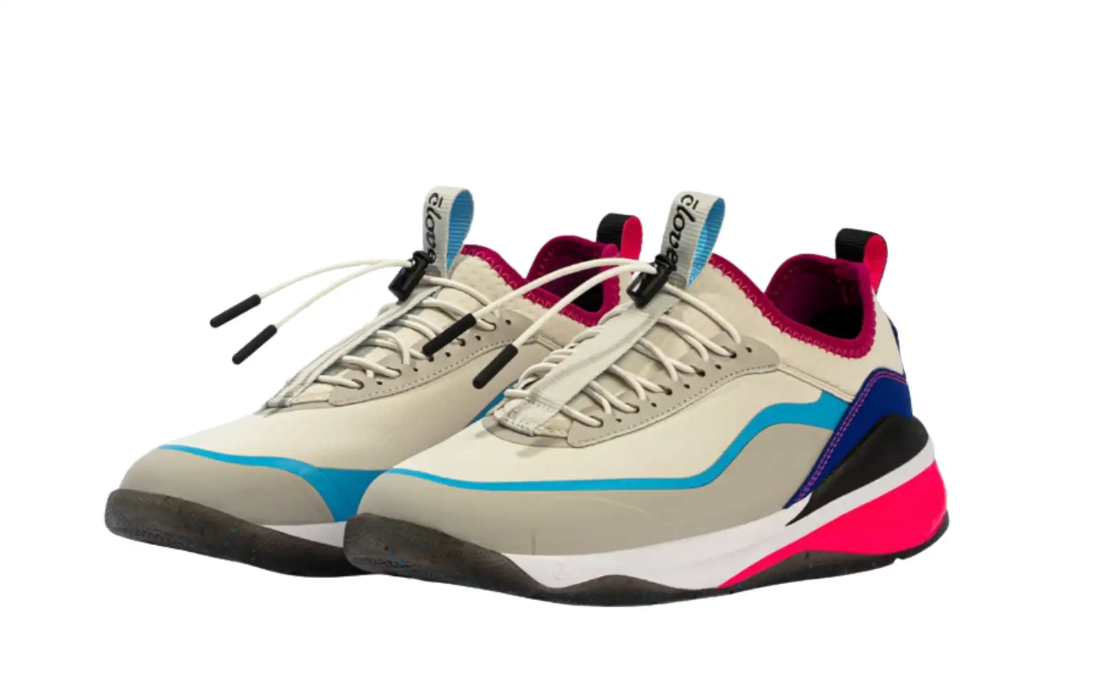 Multi colored white, beige, blue, pink, red, black Clove Men’s Clove Aeros male nurse shoes.