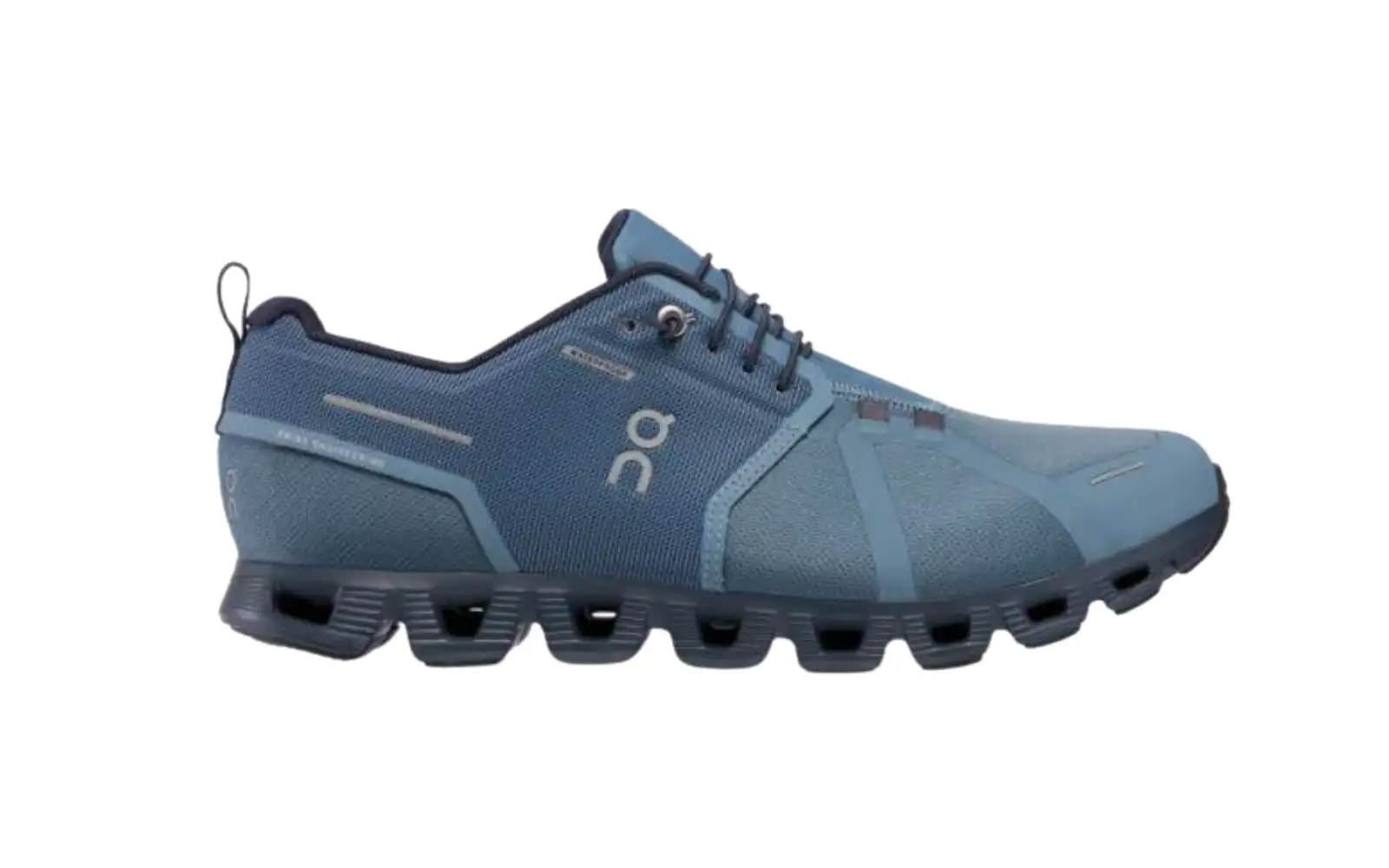Muted blue On Cloud Cloud 5 Waterproof male nurse shoes.