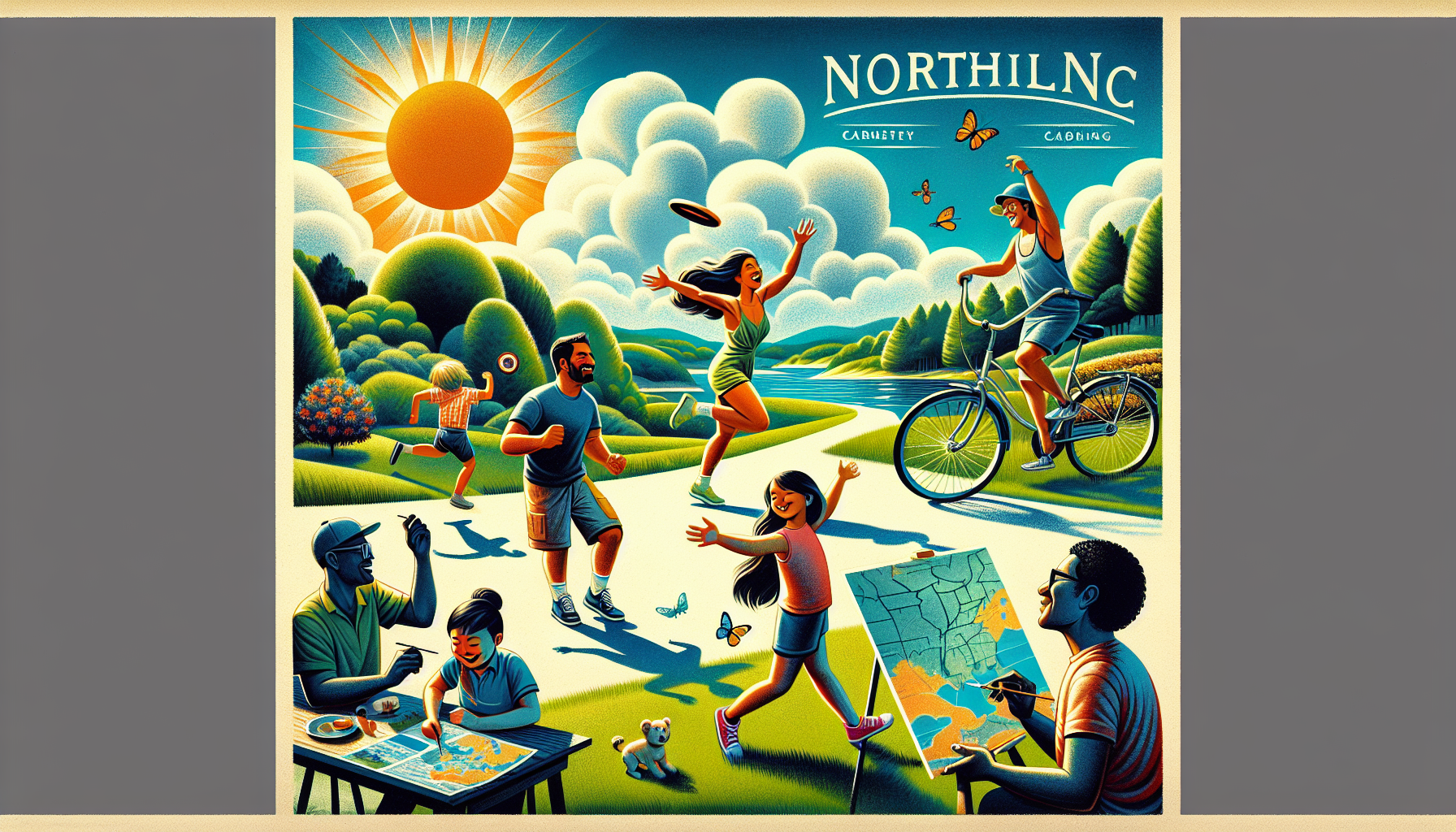 Enjoying outdoor activities in North Carolina's mild climate