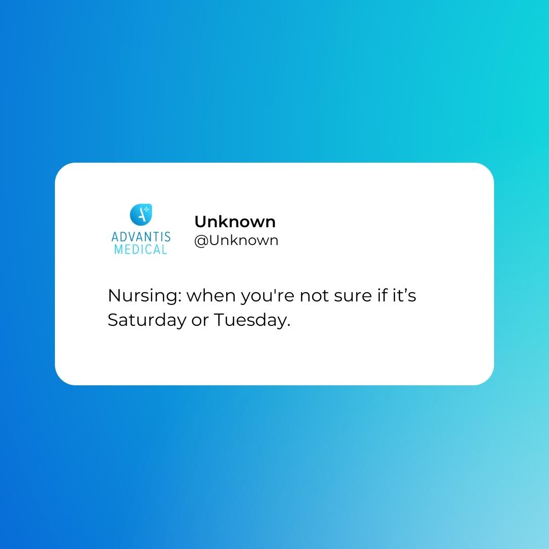 Funny nurse life quote 5 on Twitter template.