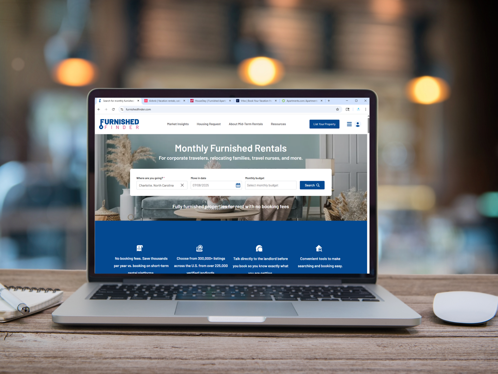 websites to find travel nurse housing in North Carolina